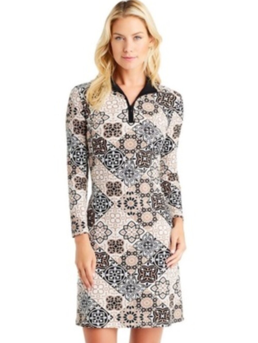 EUC J. McLaughlin Bedford Dress in Geometric Print Catalina Cloth